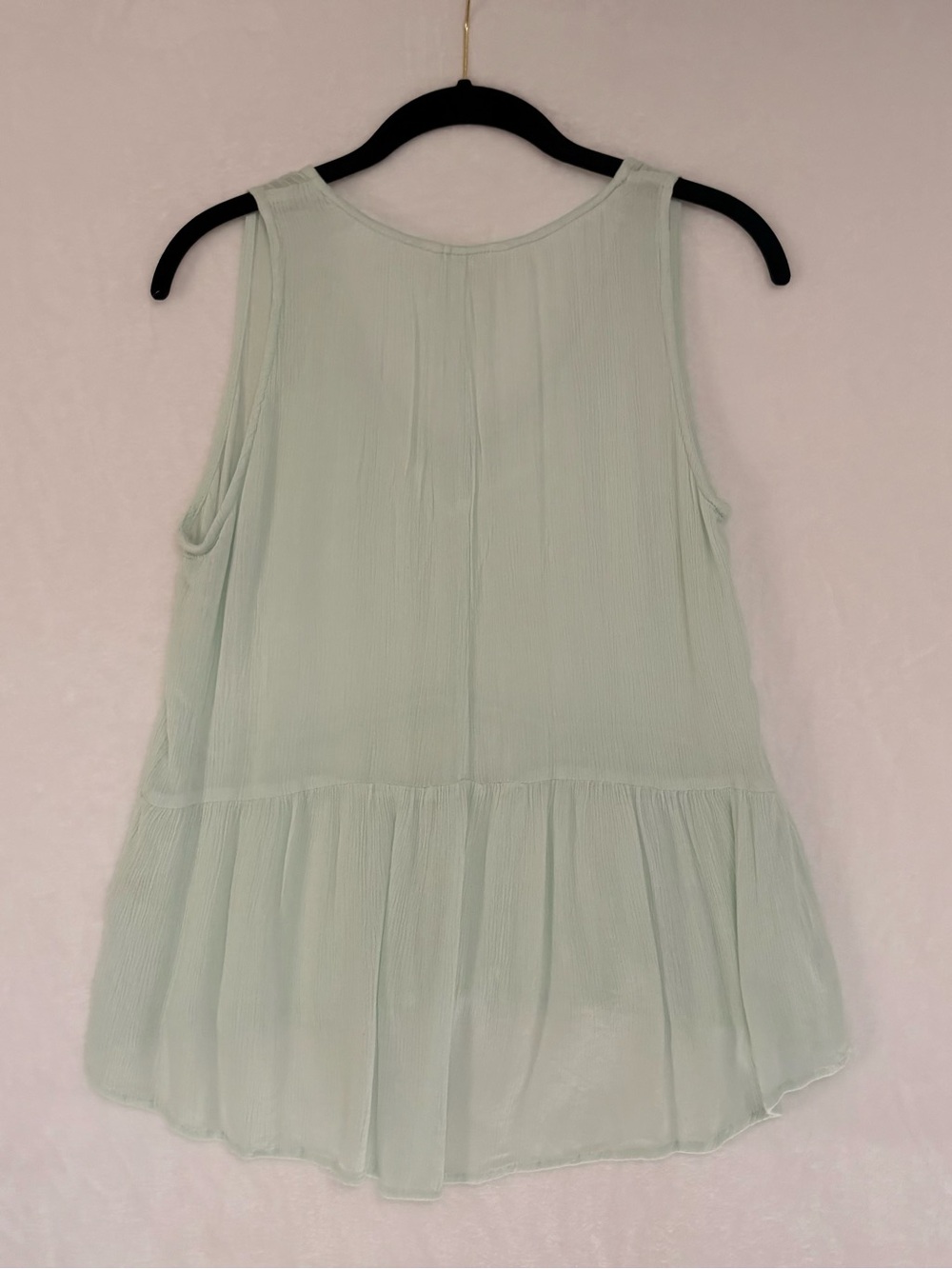 💚 Sim & Sam Mint Green High-Low Ruffle Tank Top – Size Small - Picture 9 of 11
